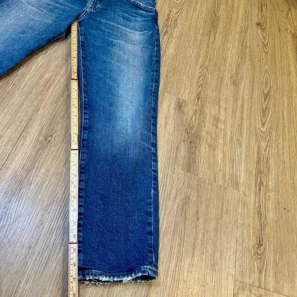 AG-ED Ex-Boyfriend Slouchy Jeans Size 27 Italian Denim Raw Hem - Picture 14 of 16